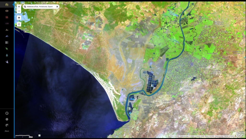 Cómo interpretar las bandas de las imágenes obtenidas por el satélite Landsat gracias a un visor cartográfico